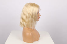 Load image into Gallery viewer, Human Hair 13x4 Lace Front 613 Blonde Body Wave Bob Wig
