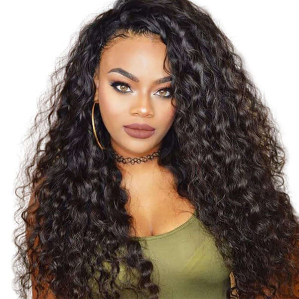 Human Hair Full Lace Deep Curly Wig