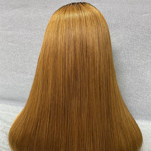 Load image into Gallery viewer, Human Hair 13x4 Lace Front 1B/30 Straight Bob Wig
