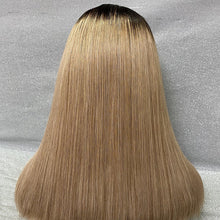 Load image into Gallery viewer, Human Hair 13x4 Lace Front 1B/18 Straight Bob Wig
