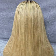 Load image into Gallery viewer, Human Hair 13x4 Lace Front 4/22 Ombre Straight Bob Wig
