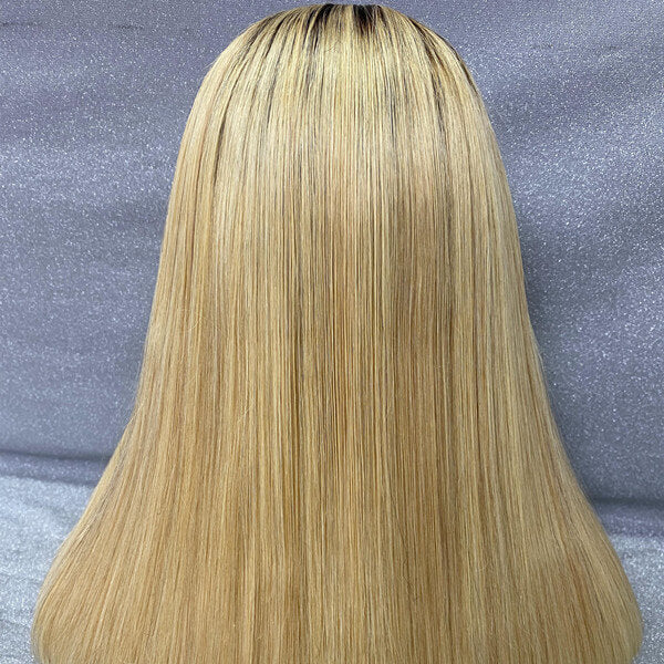 Human Hair 13x4 Lace Front 4/22 Ombre Straight Bob Wig