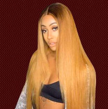 Load image into Gallery viewer, Human Hair 13x4 Full Lace Front 1B/27 Straight Wig
