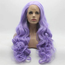 Load image into Gallery viewer, Human Hair 13x4 Full Lace Front Purple Body Wave Wig
