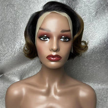 Load image into Gallery viewer, Human Hair 13x4 Full Lace Front 1B/4 Pixie Cut Wig
