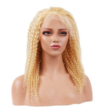 Load image into Gallery viewer, Human Hair 13x4 Lace Front 613 Blonde Deep Curly Wig
