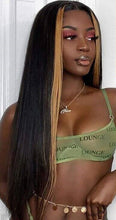 Load image into Gallery viewer, Human Hair 13x4 Full Lace Front #1B Blonde Straight Wig
