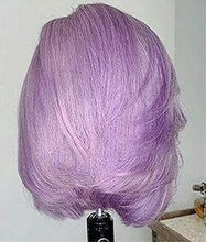 Load image into Gallery viewer, Human Hair 4x4 Lace Closure Purple Straight Bob Wig
