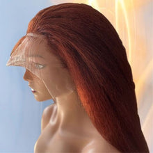 Load image into Gallery viewer, Human Hair 13x4 Full Lace Front #33 Kinky Straight Wig
