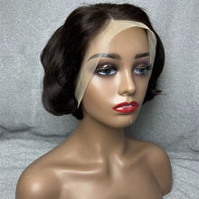 Load image into Gallery viewer, Human Hair 13x4 Full Lace Front Natural Black Pixie Cut Wig
