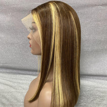 Load image into Gallery viewer, Human Hair 13x4 Lace Front 4/27 Straight Bob Wig
