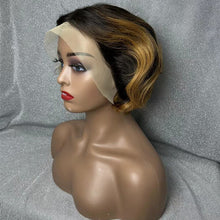 Load image into Gallery viewer, Human Hair 13x4 Full Lace Front 1B/27 Pixie Cut Wig
