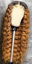 Load image into Gallery viewer, Human Hair 13x4 Full Lace Front #27 Deep Wave Wig
