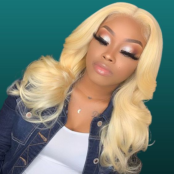 Human Hair 13x4 Lace Front 613 Blonde Body Wave Wig