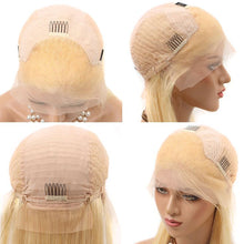 Load image into Gallery viewer, Human Hair 13x4 Lace Front 613 Blonde Deep Wave Wig
