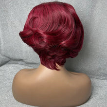Load image into Gallery viewer, Human Hair 13x4 Full Lace Front #99J Pixie Cut Wig
