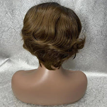Load image into Gallery viewer, Human Hair 13x4 Full Lace Front 1B/4 Pixie Cut Wig
