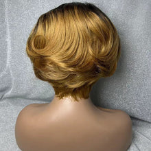 Load image into Gallery viewer, Human Hair 13x4 Full Lace Front 1B/27 Pixie Cut Wig
